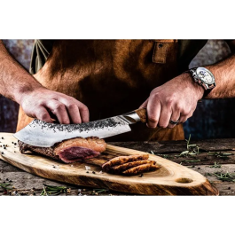 Forged Cuchillo de carnicero Acero VG10 Mango Madera Raíz L 25,5 cm Precio: 111.4999996. SKU: B12CYNKK68