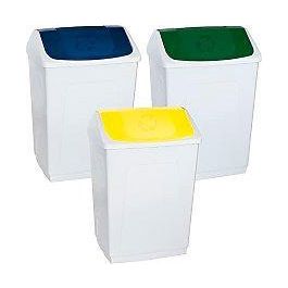 Denox Papelera Tapa Basculante 55 L Blanco Precio: 21.99000034. SKU: S8403966