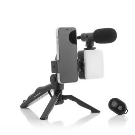 Kit Vlogging con Luz, Micrófono y Mando Plodni InnovaGoods 6 Piezas