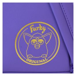 Loungefly Mochila Furby de piel sintética, 22,86x11,43x26,67cm con tirantes ajustables, bolsillo frontal y laterales