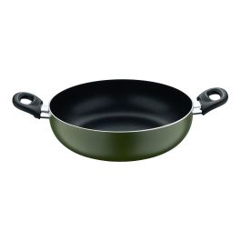 San Ignacio Cacerola Baja Experto de Aluminio Prensado con Tapa de Cristal, Antiadherente, Inducción, Ø28x8 cm