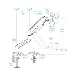 Soporte de Mesa para Monitor TooQ DB1334TNR-B/ hasta 10kg Soporte de Mesa para Monitor TooQ DB1334TNR-B/ hasta 10kg
