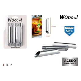 Set de 3 moldes para canutillos de acero Wooow (36 Unidades) Precio: 26.59000047. SKU: B157WJVK9P