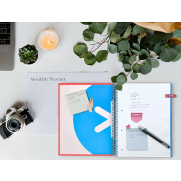 Antartik Cuaderno espiral A4 micro tapa forrada 120 hojas 90 gr liso color rojo