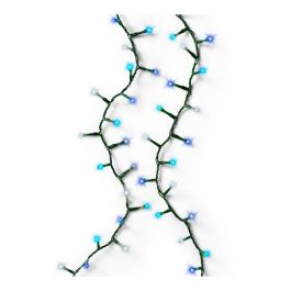 Guirnalda LED Compact 750 Luces Parpadeante Blanco, Azul, Turquesa Cable Verde 21m