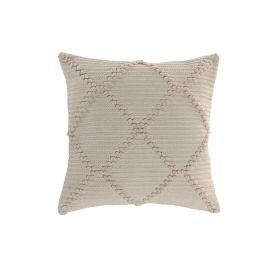 DKD Home Decor Cushions abril 25 natur a Cojín Boho Crudo de Algodón 45x45 cm hecho a mano con cremallera - Pack 2 Unidades Precio: 24.50000014. SKU: B1JQSA7HH6