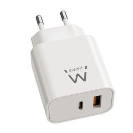 Ewent EW1318 Cargador Rápido 20W GaN USB-C PD + USB-A QC Blanco Precio: 8.49999953. SKU: B176YPPDBQ