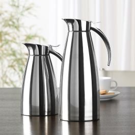Emsa 502663 Isolierkanne. Edelstahl. 0.3 Liter. Easy Open Verschluss. Eleganza