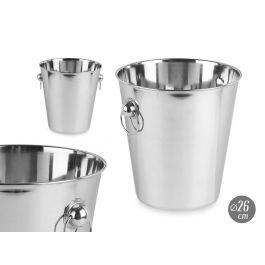 Kinvara Cubitera de Acero Inoxidable con Asas, Plata, 26 cm de Diámetro y 7,9 Litros de Capacidad (6 Unidades)