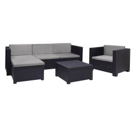 Conjunto jardin manhattan grafito 3 piezas antracita + cojines Precio: 315.78999991. SKU: S7909274