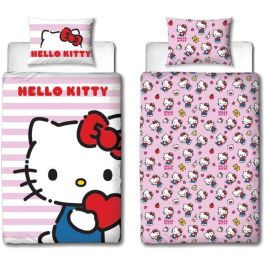 Hello Kitty Juego de Cama Reversible Microfibra 140 x 200 cm + Funda Almohada 63 x 63 cm Precio: 28.78999948. SKU: B1H6V2S3LW