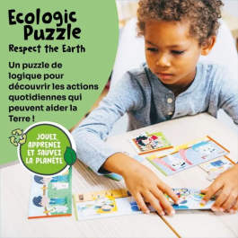 Adventerra GEO7640179640411 Juego Educativo Puzzle Ecológico Respeta la Tierra Minipuzzles Acciones Eco-responsables