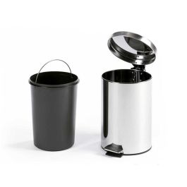 Confortime Cubo Basura Metal con Pedal 7 Litros 20 cm (Ancho) x 30 cm (Alto) x 26 cm (Largo) (6 Unidades)