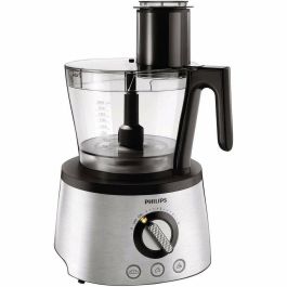 Philips HR7778/00 Procesador de Alimentos 6 en 1, 1300 W, 3,4 L, Acero Inoxidable, Tecnología PowerChop, Recipiente 3,4 L y Batidora 2,2 L