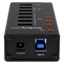 StarTech 4PT USB3 HUB PLUS 3 CHARGE PTS Hub Concentrador USB 3.0 de 4 Puertos y 3 Puertos de Carga con Carcasa de Metal 5Gbps Negro