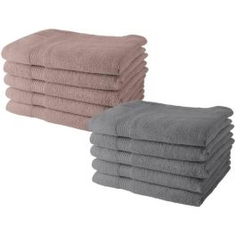 Juego de 10 toallas TODAY 50x90 cm 100% Algodón - 5 rosas arena + 5 acero Precio: 41.7899999. SKU: B17FC3ZW9V