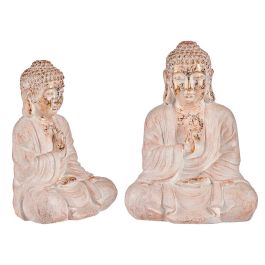 Buda Poliresina Rezando Blanco y Oro Ibergarden 23.5x49x36 cm Precio: 41.59000021. SKU: S3610542