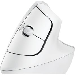 LOGITECH Raton Inalambrico 6 botones Ergonomico, Vertical, Videojuegos color Blanco crudo