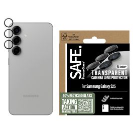 PanzerGlass Protector de Lente de Cámara SAFE para Samsung Galaxy S25 | Compatible con Galaxy S25 | Vidrio Templado con Aplicación en Seco | Transparente, 1 pieza