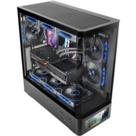 Mars Gaming MC-LCDPRO Caja Gaming Semitorre ATX con Pantalla LCD IPS 7.2", Cristal Templado Curvado y Doble Cámara