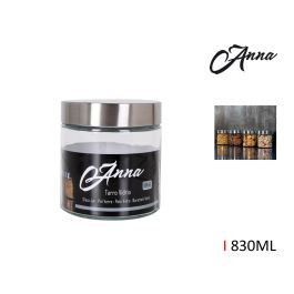 Tarro de vidrio con tapa de acero Anna 830 ml (24 Unidades) Precio: 39.49999988. SKU: B18Z7QYZZ9