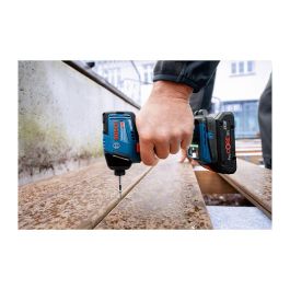 Bosch GDR 18V-220 C Akku-Drehschlagschrauber, Taladro Percutor de Pistola Profesional 18V, Sin Escobillas, 3 Velocidades, Par Máx. 220 Nm, 1/4", Color Azul, Incluye Funda