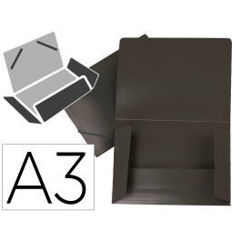 Liderpapel Carpeta Portadocumentos Solapas Polipropileno DIN A3 Negro Opaco Lomo Flexible 100 Hojas Precio: 3.50000002. SKU: B1ATZH6LGJ