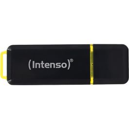 Intenso Memoria USB 3.1 High Speed Line 64GB USB 3.2 Gen 1, hasta 250 MB/s lectura y 50 MB/s escritura, Negro/Amarillo
