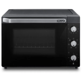 Delonghi Minihorno EO40123.S con Ventilador, Rostizador, 40L, 2000W, Negro