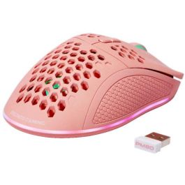 Deltaco Gaming GAM-120-P Ratón Inalámbrico, RGB Rosa