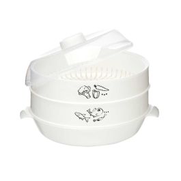 Vaporera para Microondas Kinvara 2.4L, 25x17.5x22.5 cm, Blanco (12 Unidades) Vaporera para Microondas Kinvara 2.4L, 25x17.5x22.5 cm, Blanco (12 Unidades)