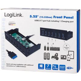 LogiLink UA0342 USB HUB 3.0 de 7 Puertos Interno 5.25" 5000 Mbit/s