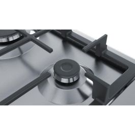 BOSCH - PGP6B5B90 - Mesa de gas - 4 quemadores - 7500W - L58,2cm x P52cm - Acero inoxidable BOSCH - PGP6B5B90 - Mesa de gas - 4 quemadores - 7500W - L58,2cm x P52cm - Acero inoxidable