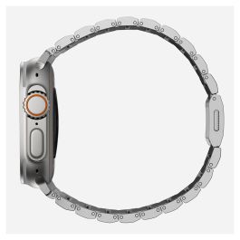 Nomad Strap Titanium Silver V2 - Banda de Correa de Titanio Ajustable para Apple Watch Ultra / Series 8/7/6/SE 42/44/45/49mm