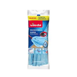 Vileda Fregona Tiras Super 100% Microfibra - Gran Poder de Absorción y Limpieza sin Químicos, Resistente, Color Azul