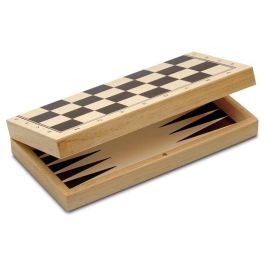 Juego 3 en 1 ajedrez, damas y backgammon de madera 29x29 cm Juego 3 en 1 ajedrez, damas y backgammon de madera 29x29 cm