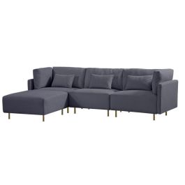 Sofa Moderno DKD Home Decor Gris 152.5 x 84 x 276 cm Sofa Moderno DKD Home Decor Gris 152.5 x 84 x 276 cm