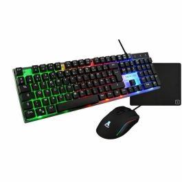 The G-Lab COMBO YTTRIUM Combo Gaming 3 en 1: Teclado retroiluminado silencioso, Ratón gaming 2400 DPI y Alfombrilla para PC, PS4, Xbox