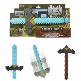 Mattel Espada Transformable Minecraft de la Película, juguete para niños +6 años, con medidas 51,44x27,94x5,08 cm