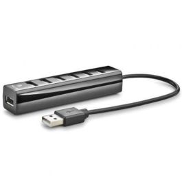 NGS IHUB7TINY Hub USB 2.0 de 7 Puertos con Alimentación Externa, Diseño Compacto para Múltiples Dispositivos, Velocidad 480 Mbps