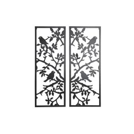 DKD Home Decor Decoración Pared Metálica Shabby con Pájaros Negro 90x70 cm Set de 2 Piezas Precio: 44.5000006. SKU: S3039377
