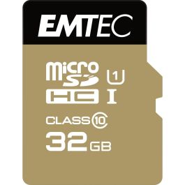 EMTEC Tarjeta microSDHC 32GB UHS-I U1 EliteGold Clase 10 con Adaptador SD Velocidad 85 MB/s Lectura Precio: 34.50000037. SKU: B1AAMJGE8W