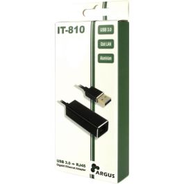 Inter-Tech IT-810 Adaptador USB 3.0 a RJ45 Gigabit Ethernet 1000 MBit/s Realtek RTL8153 Negro