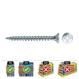 Celo Tornillo madera avellanado pozi DIN, Ø5x70mm, acero zincado+lubricado, ref. Vlox, 90 unid.