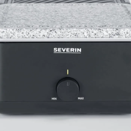 Severin RG2366 Raclette para 8 personas con Placa de Cocción Reversible y Piedra Natural, Negro