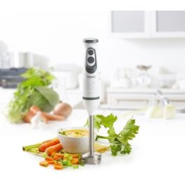 Domo DO1089M Set Batidora de Mano 600W, Velocidad Variable + Turbo, Incluye Picadora y Vaso Graduado, Blanca