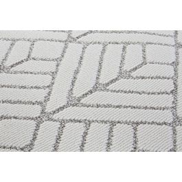 DKD Home Decor Alfombra Chic Blanco Beige 240 x 61 cm Poliester