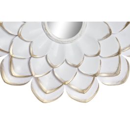 Espejo Glam DKD Home Decor Dorado Blanco 1.5 x 35 x 35 cm Set de 5 (2 Unidades)