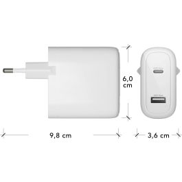 dbramante 1928 Cargador Pared CI65EUWH7100 USB-C 65W + USB-A 18W Blanco