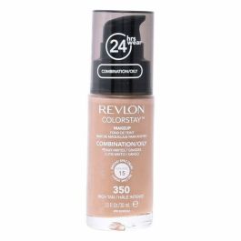Revlon ColorStay Base de Maquillaje Fluida #370-Toast para Piel Mixta/Grasa, Cobertura Perfecta Mate 24H SPF15, 30 ml